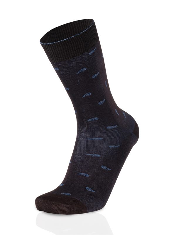 Meias Homem 2-Color Paisley Brown/Blue