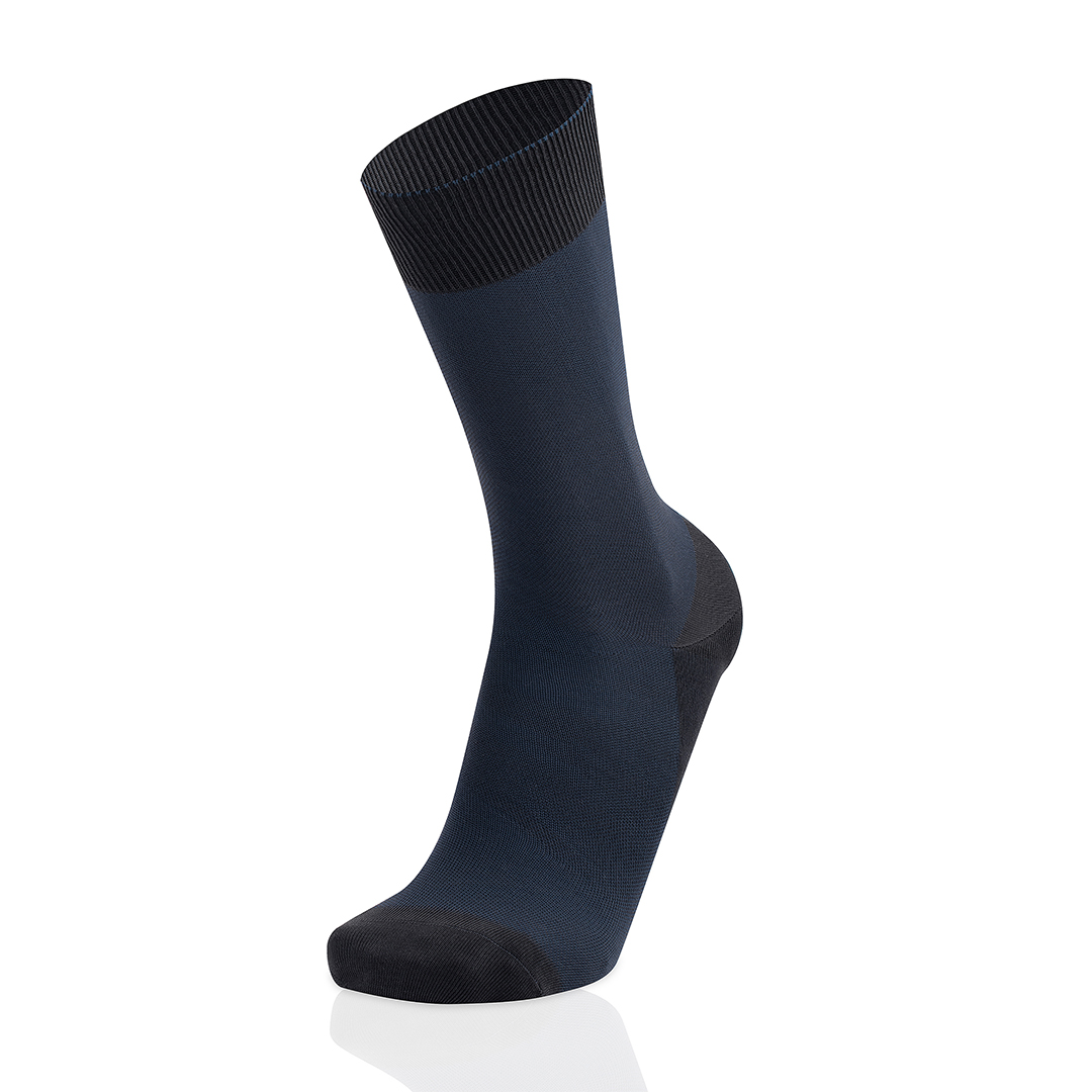 Meias Homem 2-Color Pin Check Anthracite/Blue