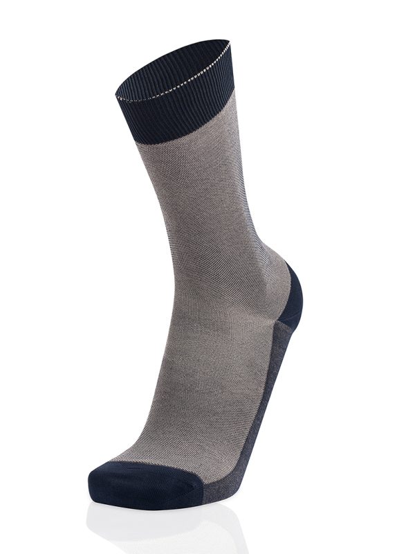 Meias Homem 2-Color Pin Check Blue/Bege