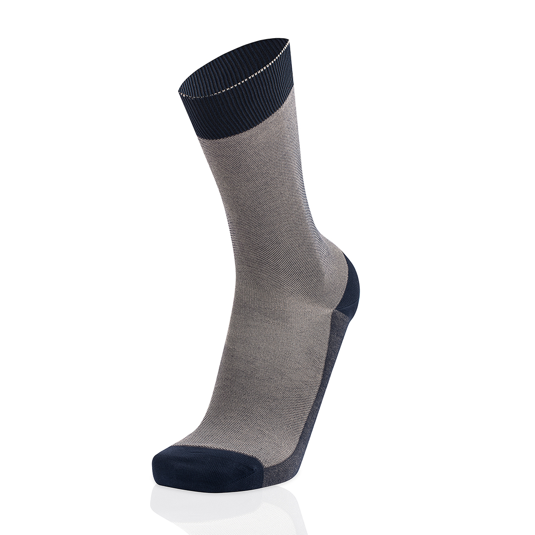 Meias Homem 2-Color Pin Check Blue/Bege