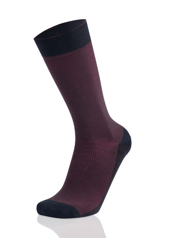 Meias Homem 2-Color Pin Check Blue/Bordeaux