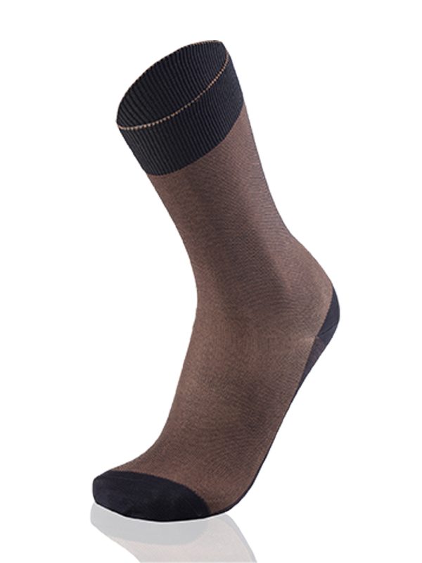 Meias Homem 2-Color Pin Check Blue/Light Brown