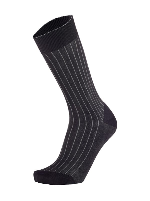 Meias Homem 2-Color Ribbed Black/Grey