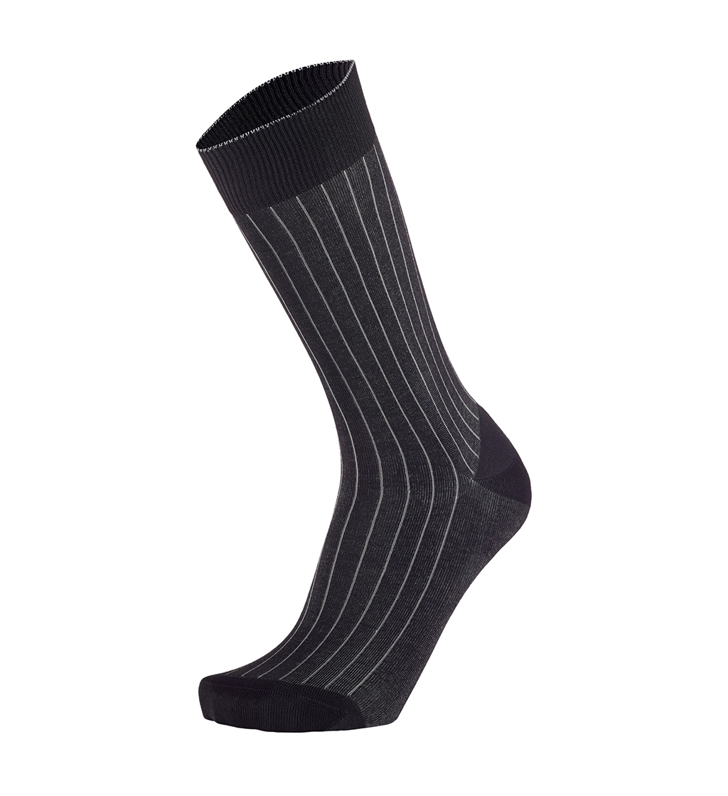 Meias Homem 2-Color Ribbed Black/Grey