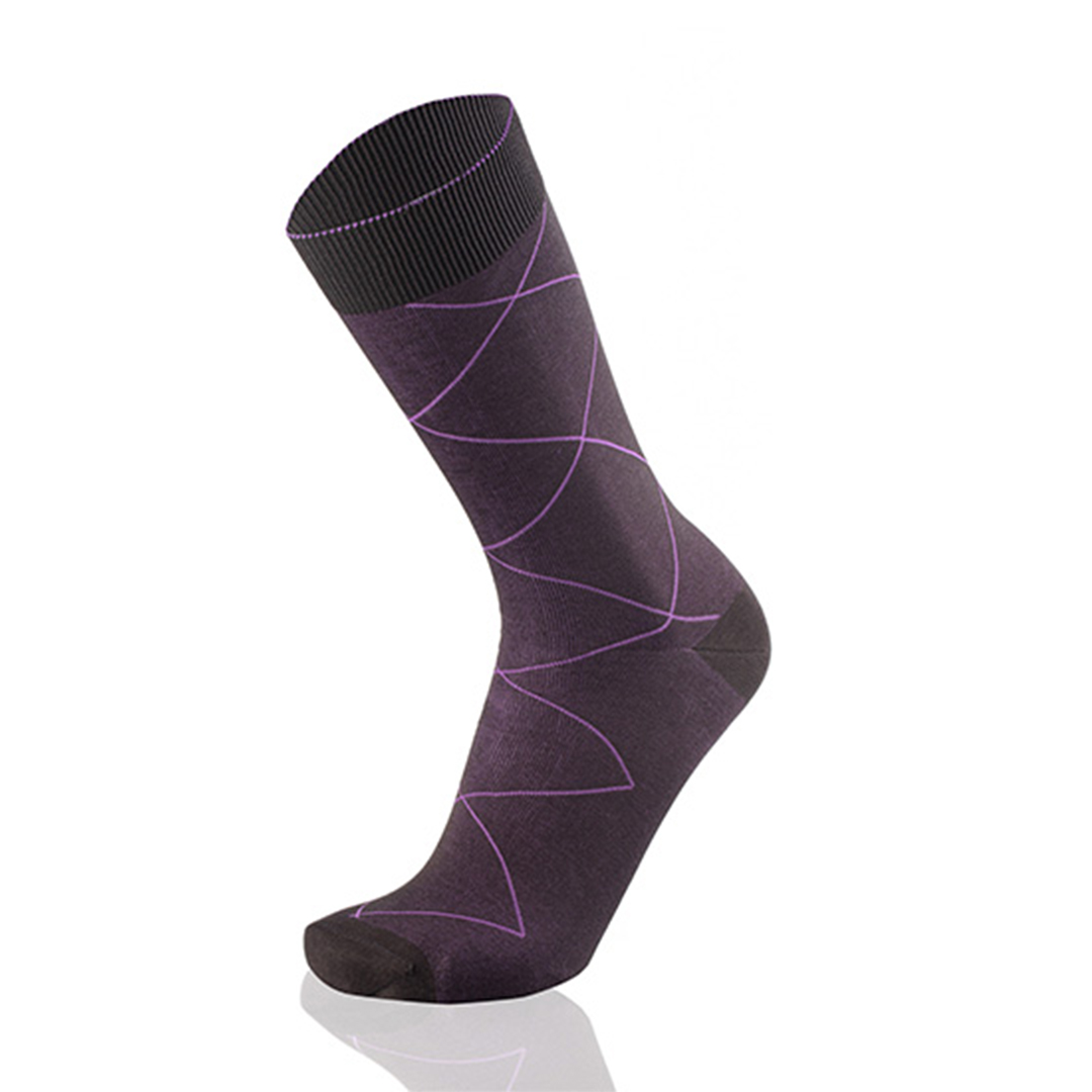 Meias Homem 2-Color Squares Anthracite/Purple