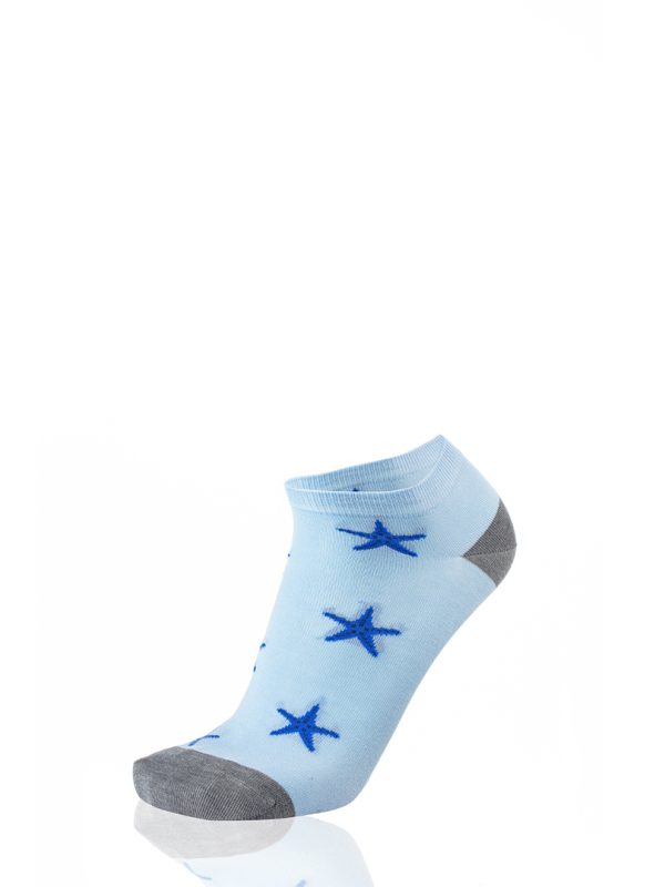 Meias Homem Ankle Starfish Light Blue