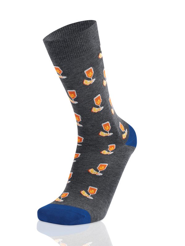 Meias Homem Aperol Grey Melange