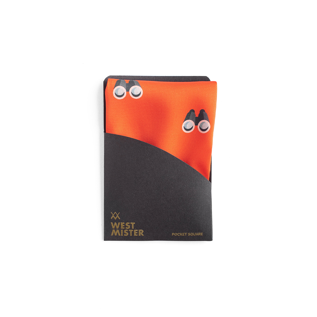 Lenço de Bolso Homem Binoculars Orange - Image 2