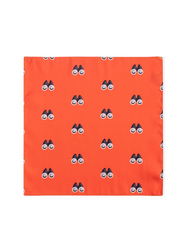Lenço de Bolso Homem Binoculars Orange