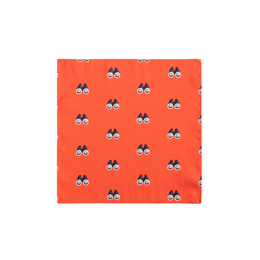 Lenço de Bolso Homem Binoculars Orange