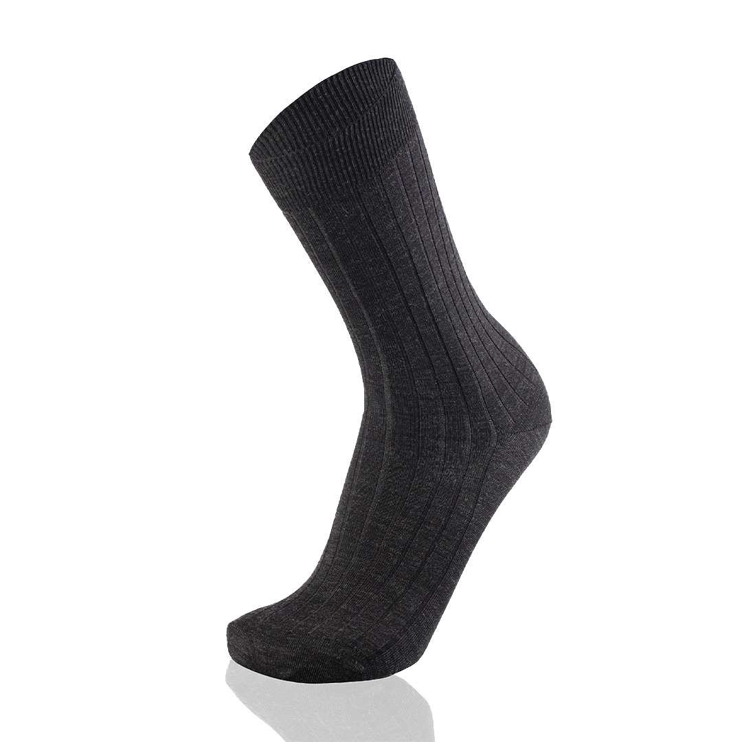 Meias Mulher Canalé Anthracite Melange 100% Merino Wool