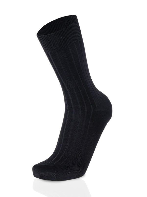 Meias Homem Canalé Black 100% Fil D’Ecosse