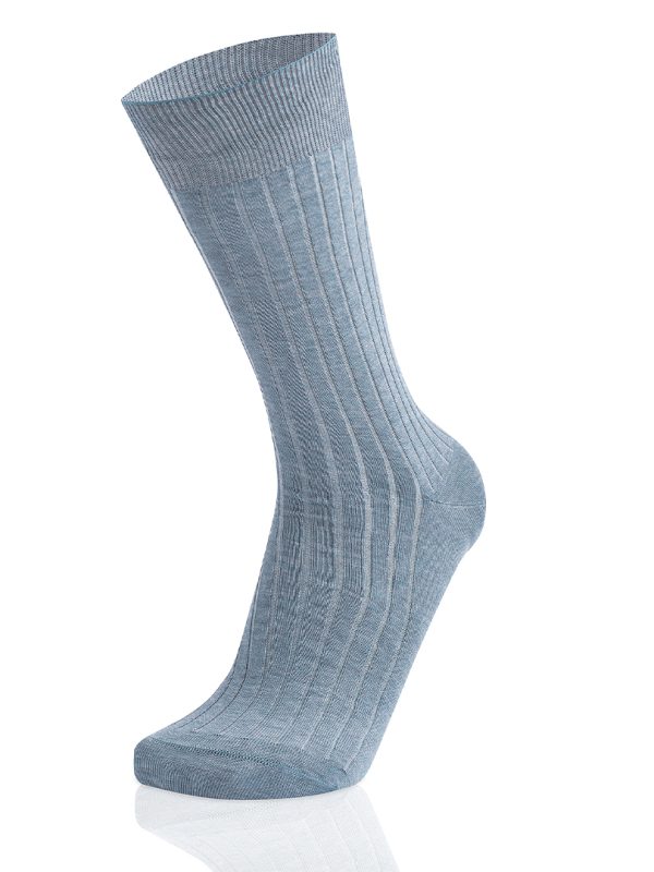 Meias Mulher Canalé Bluestone Fil D'Ecosse
