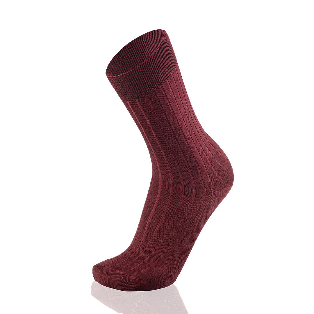 Meias Mulher Canalé Bordeaux 100% Merino Wool
