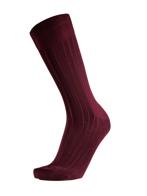 Meias Homem Canalé Bordeaux Fil D’Ecosse