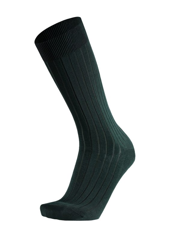 Meias Homem Canalé Dark Green Fil D’Ecosse