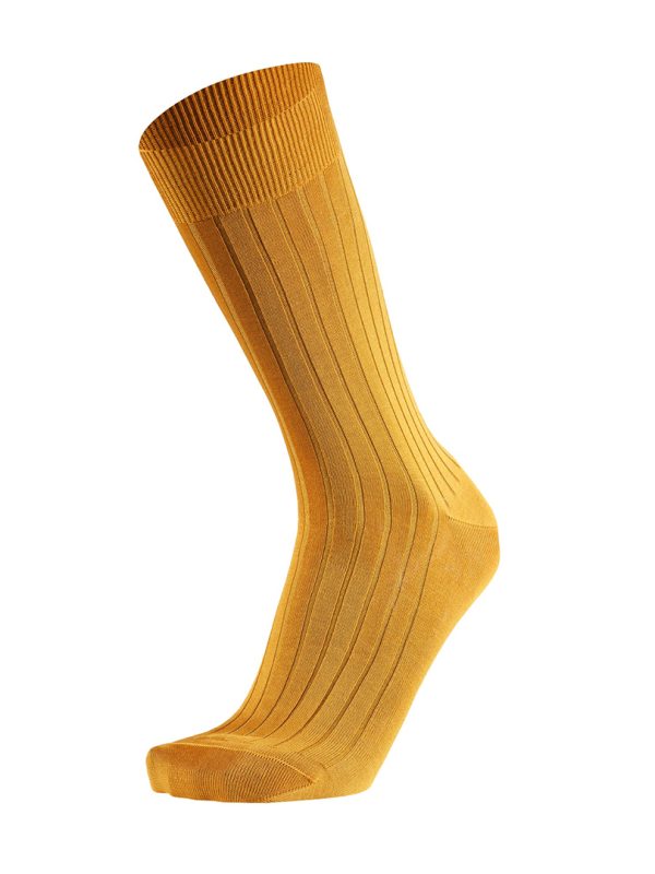 Meias Mulher Canalé Dark Yellow Fil D'Ecosse