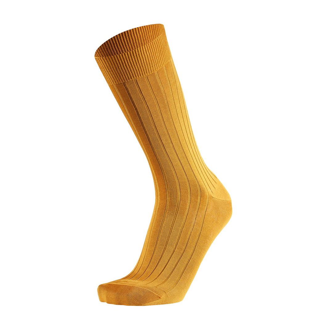 Meias Mulher Canalé Dark Yellow Fil D'Ecosse