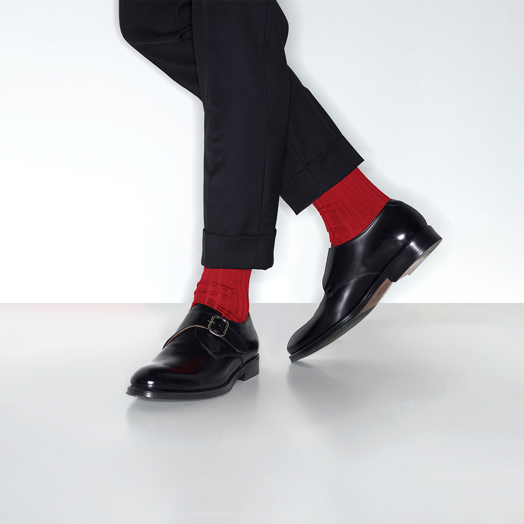 Meias Homem Canalé Imperial Red Fil D’Ecosse - Image 2