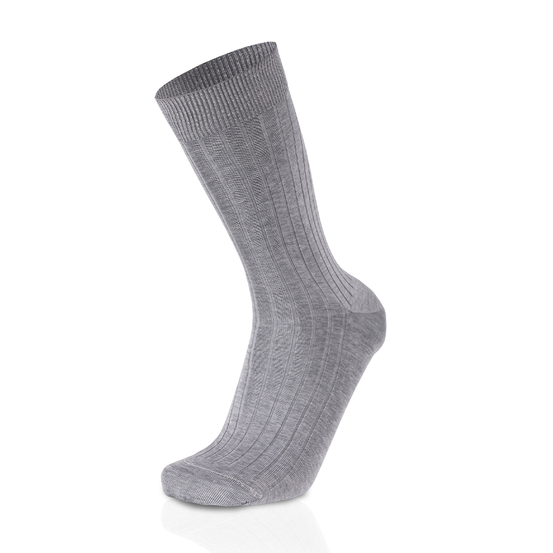 Meias Mulher Canalé Light Grey Melange Fil D'Ecosse