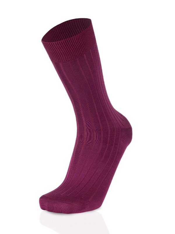 Meias Homem Canalé Magenta Fil D’Ecosse