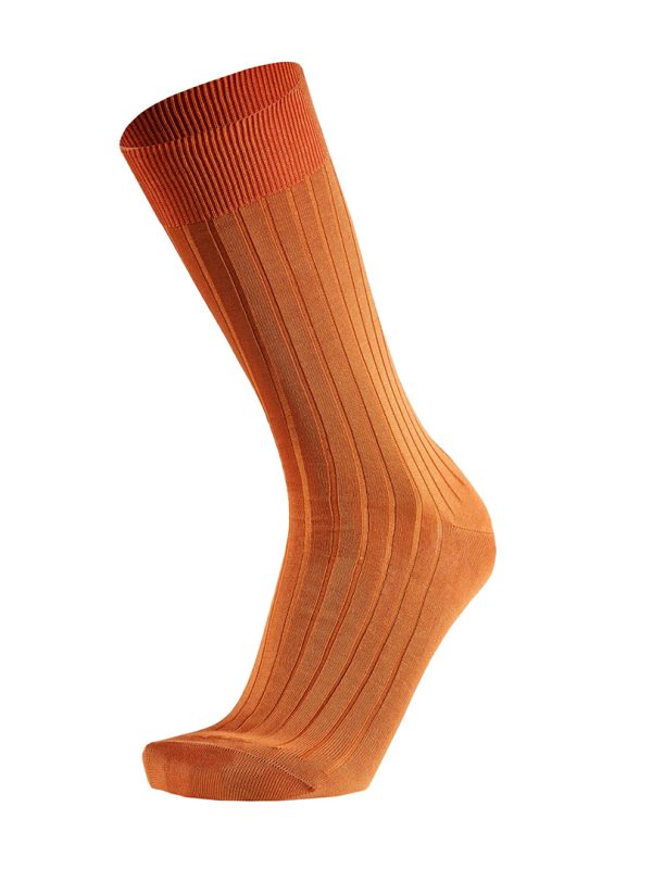Meias Homem Canalé Orange Fil D’Ecosse
