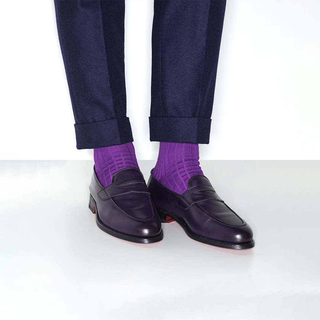 Meias Homem Canalé Purple Fil D’Ecosse - Image 2