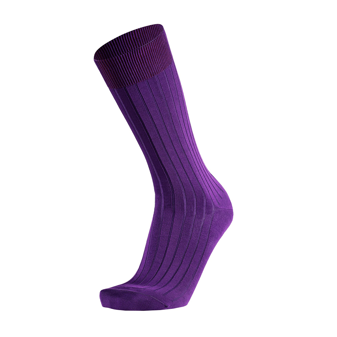 Meias Mulher Canalé Purple Fil D'Ecosse