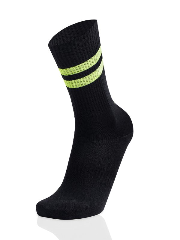 Meias Homem Double Stripes Black/Yellow