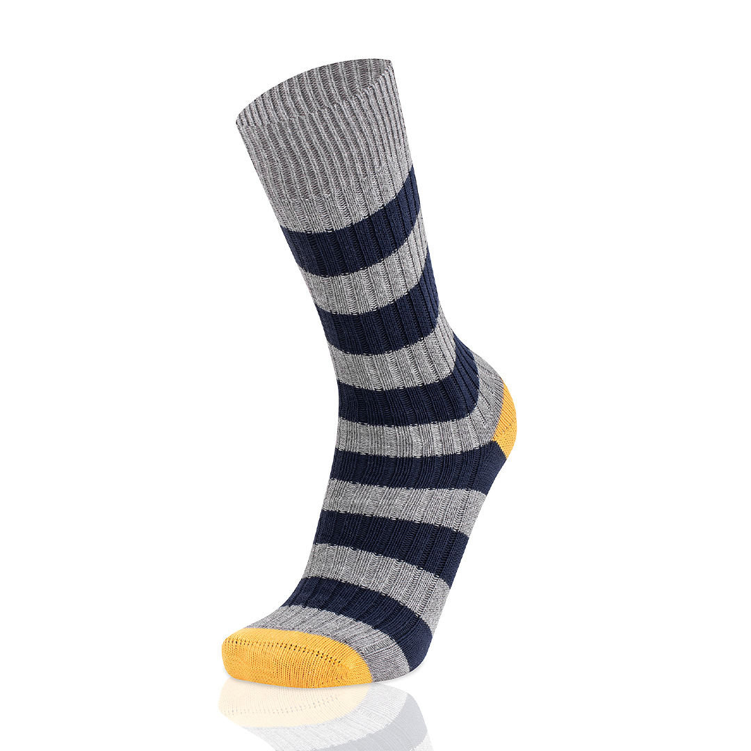 Meias Homem Double Stripes Grey/Marine