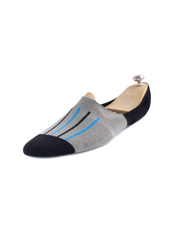 Meias Soquetes Invisíveis Homem Hidden Stripes Grey