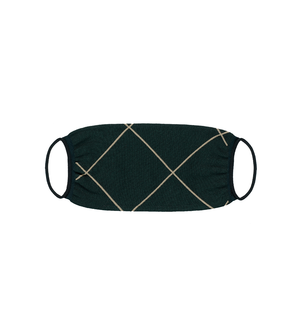Máscara Homem Squares Dark Green