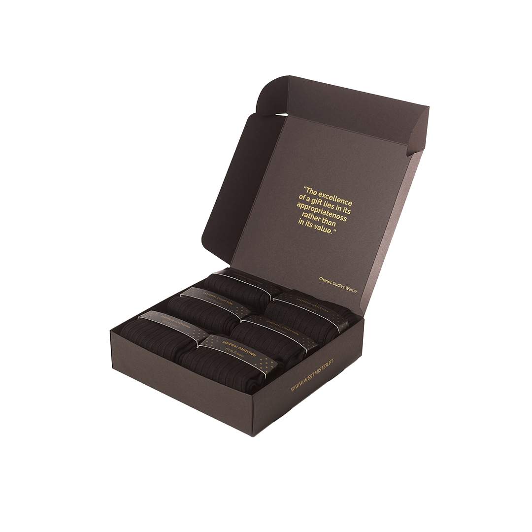 Pack de calcetines de hombre Canalé Elegance negro - Imagen 2
