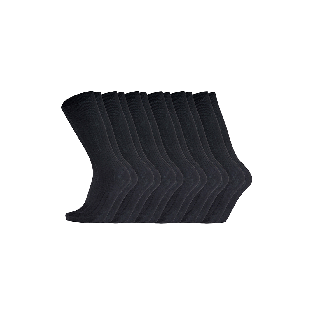 Pack de calcetines de hombre Canalé Elegance negro