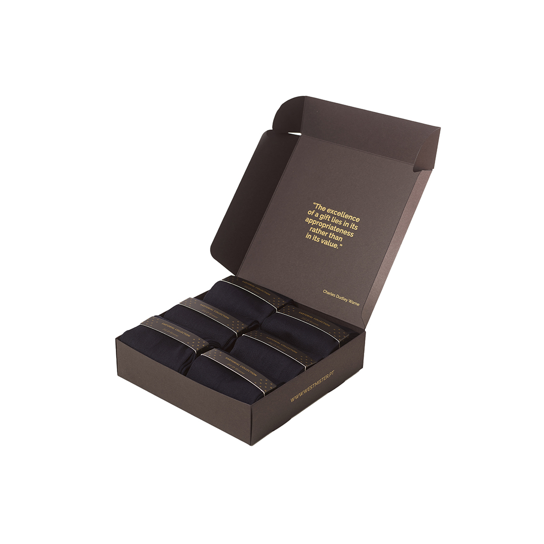 Pack Meias Homem Elegance Plain Marine - Image 2