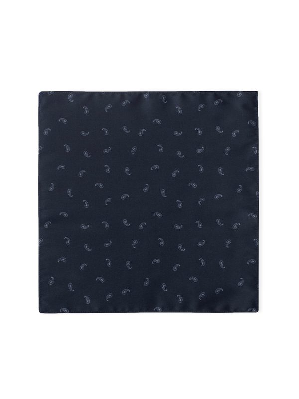 Lenço de Bolso Homem Paisley Blue/Grey