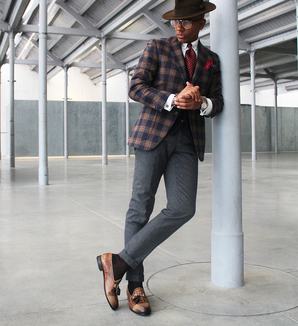 Meias Homem Plain Brown Fil D'Ecosse - Image 3