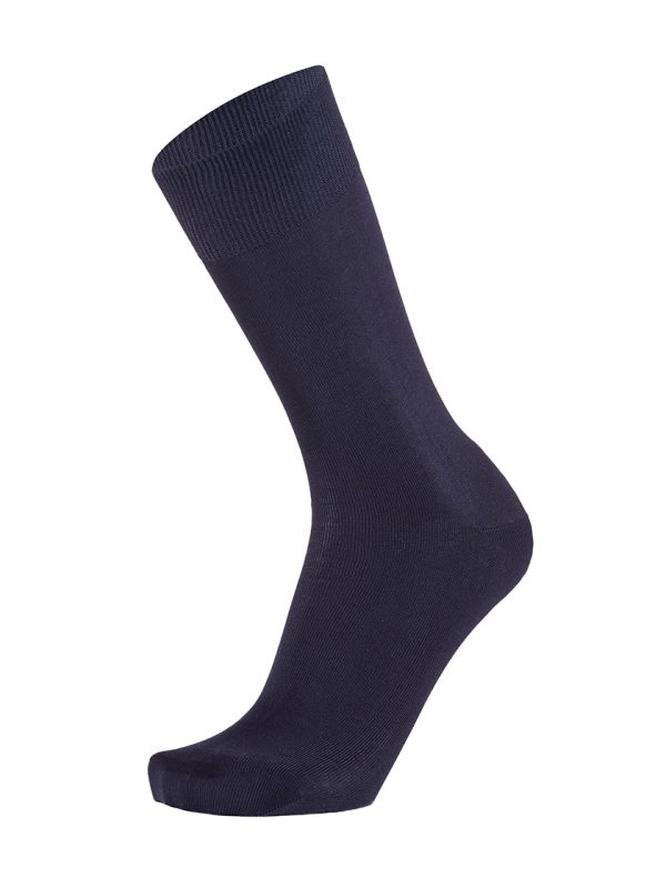 Meias Homem Plain Marine Fil D'Ecosse