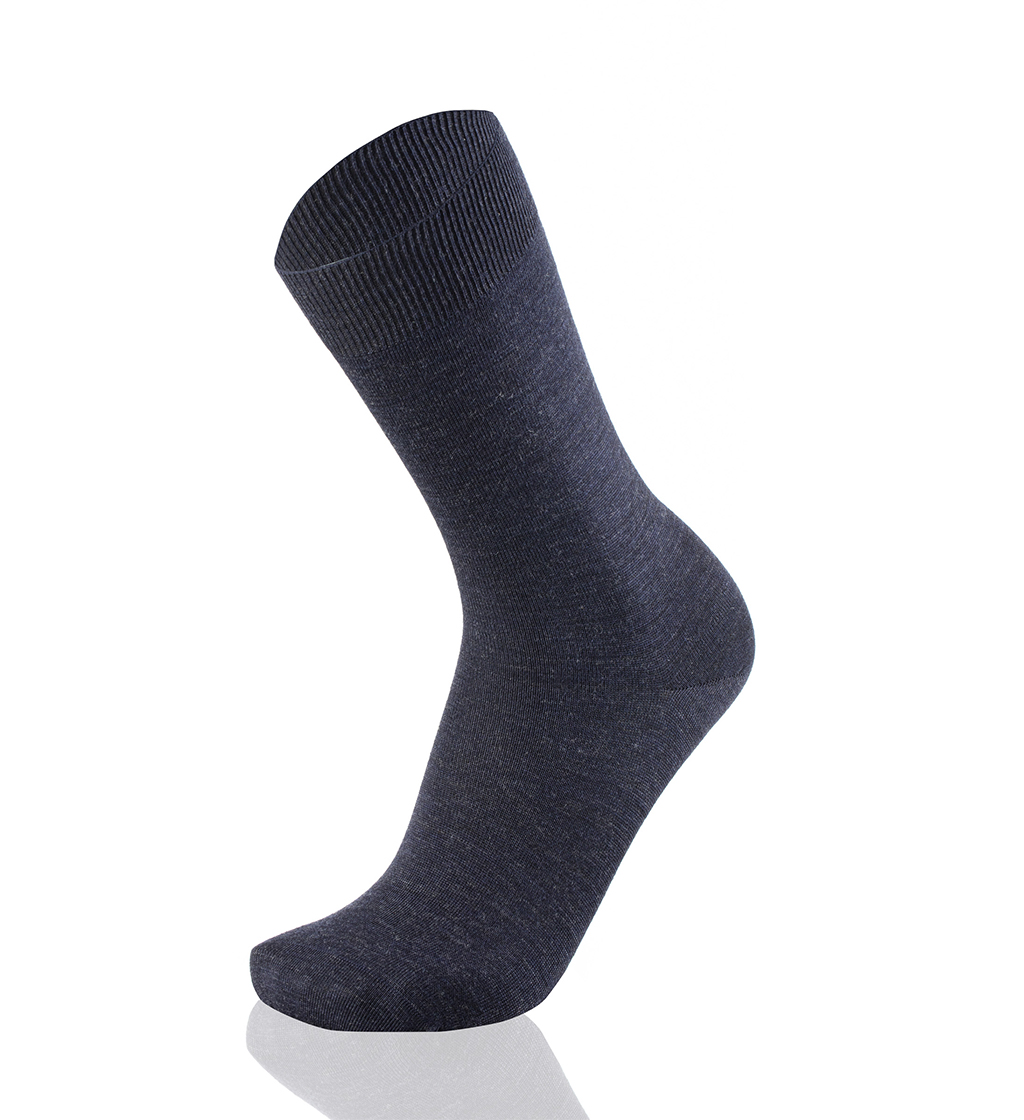 Meias Homem Plain Marine Melange 100% Merino Wool