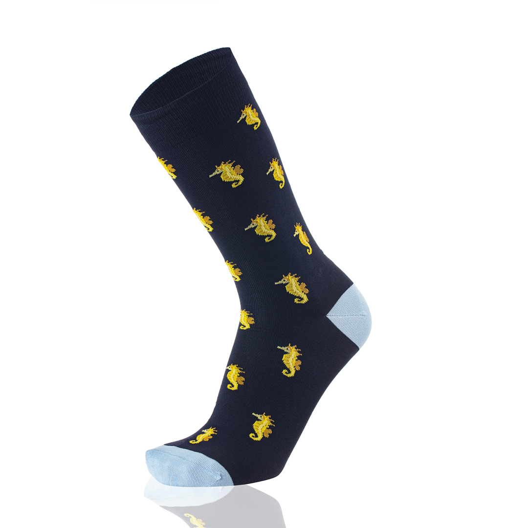 Calcetines marinos de caballitos de mar para mujer