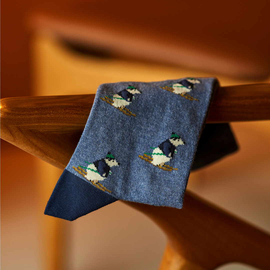 Meias Homem Ski Bear Denim Melange - Image 2