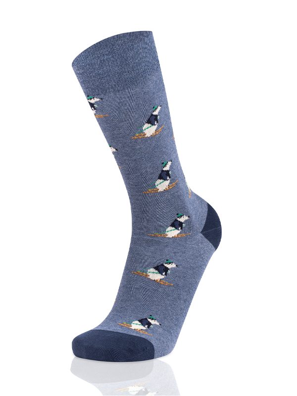 Meias Homem Ski Bear Denim Melange