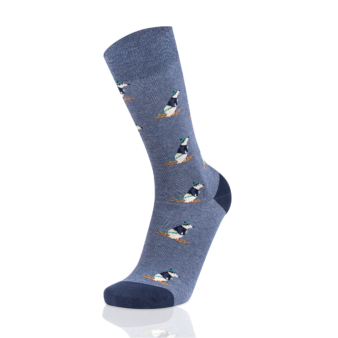 Meias Homem Ski Bear Denim Melange