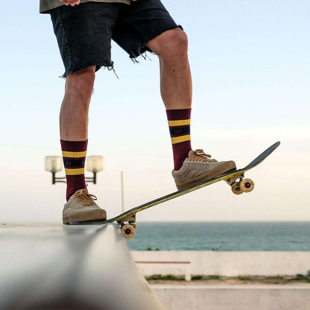 Meias Homem Stripes WM Bordeaux - Image 2