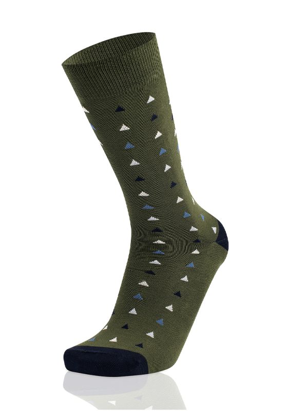 Meias Homem Triangles Olive Green