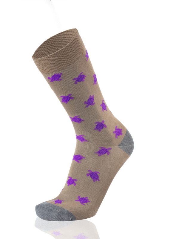 Turtles Beige Women's Socks