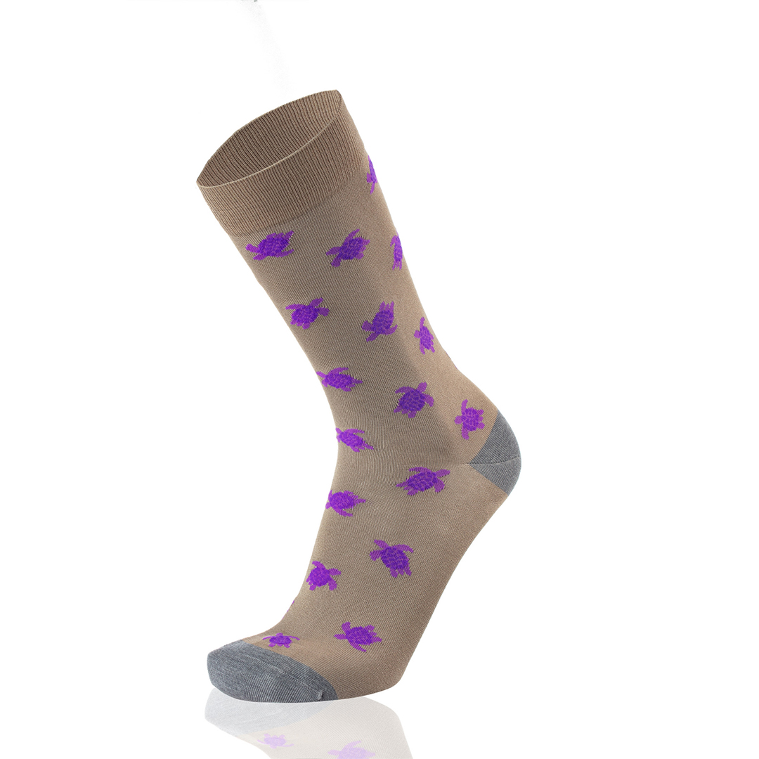 Turtles Beige Women's Socks