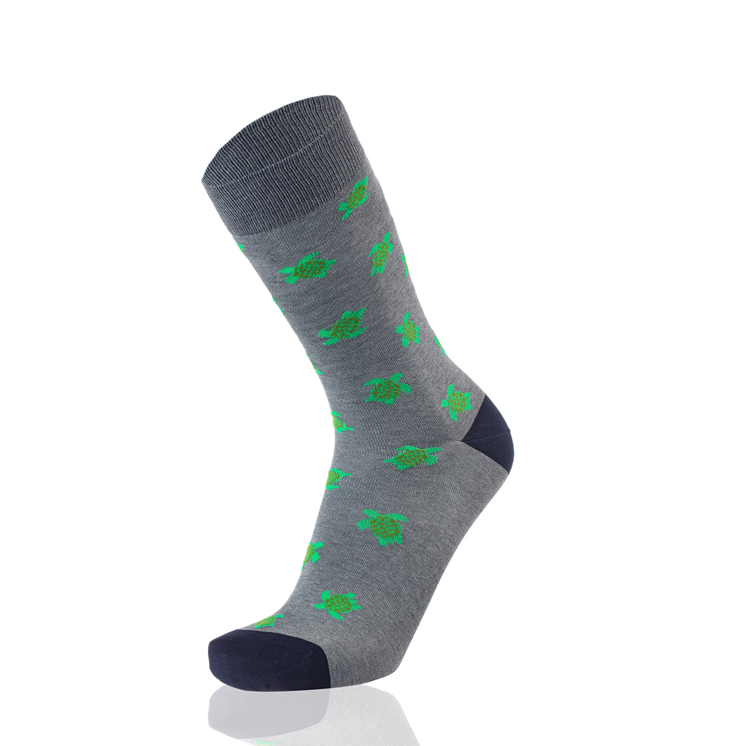 Turtles Grey Melange Women's Socks