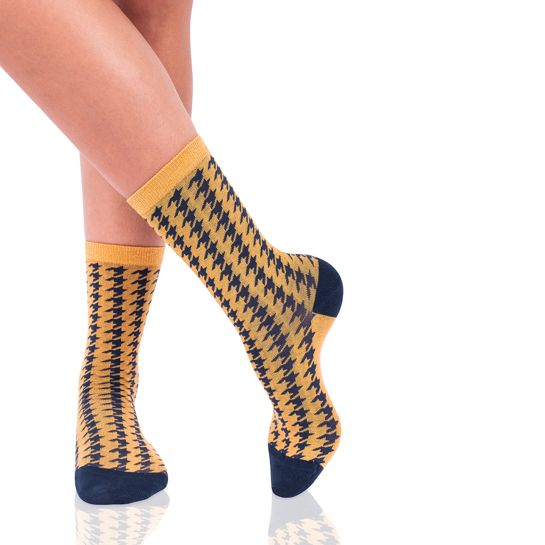 Calcetines de mujer Vivian amarillo oscuro - Imagen 2