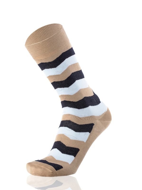 Meias Homem Waves Beige